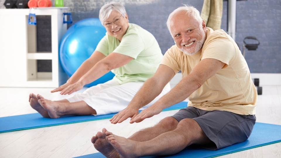 man doing physio for parkinson's disease